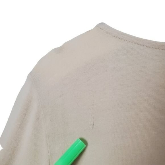 ANN TAYLOR Womens Blouse SZ S Beige Beaded Embroidered Long Sleeves‎ Cotton - Picture 5 of 7